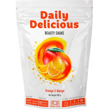Daily Delicious Beauty Shake Қызғылт сары - манго (500 г)